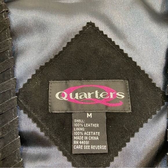 Ladies‎ Quarters Brand Black Suede Snap Button Vest Size Medium - Picture 13 of 14